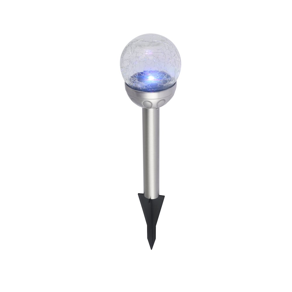 Outdoor Silver Led Rgb Pathway Light In Pack Of 4