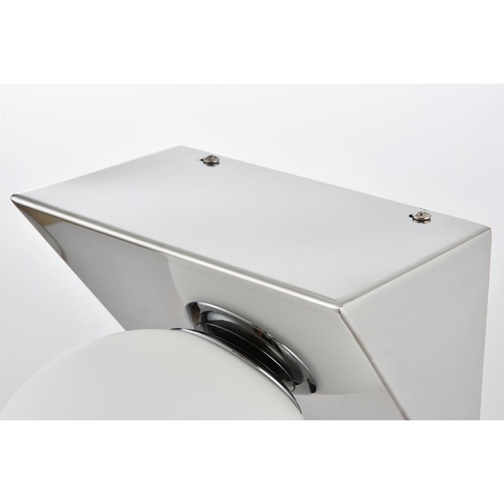 Jillian 1 light Chrome and frosted white Bath Sconce