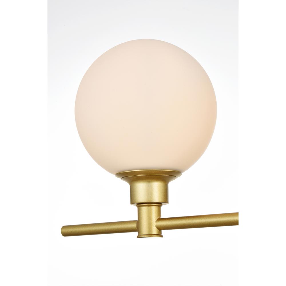 Cordelia 4 light Brass and frosted white Bath Sconce