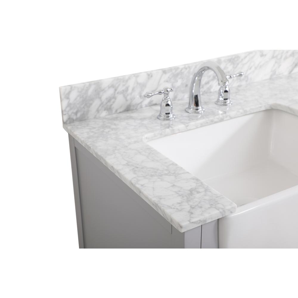 36 inch Single bathroom vanity in grey with backsplash