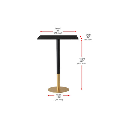 Ronan 28 Inch Pub Table In Black