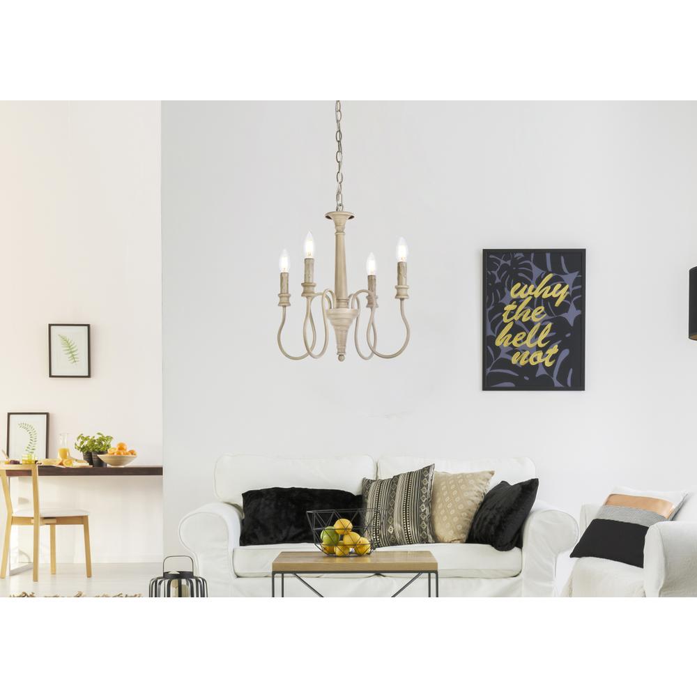 Flynx 4 lights pendant in weathered dove