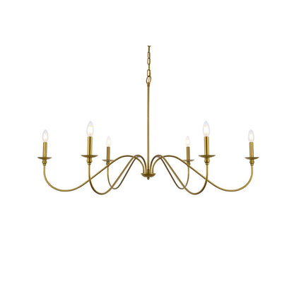 Rohan 48 inch chandelier in brass