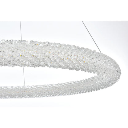 Bowen 32 inch Adjustable LED Chandelier in Chrome