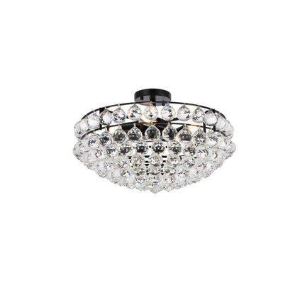 Savannah 20 inch flush mount in black