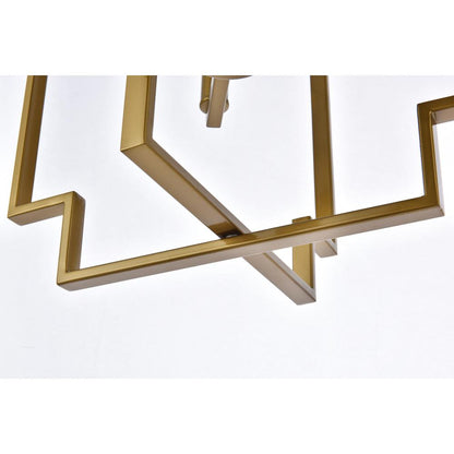 Rosenfeld 4 lights pendant in brass
