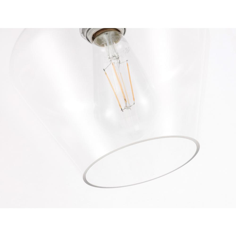 Gene 1 light Chrome and Clear glass Flush mount