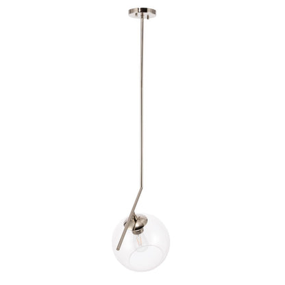 Ryland 1 Light Chrome  And Clear Glass Pendant
