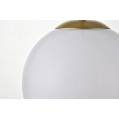 Baxter 1 Light Brass Pendant With Frosted White Glass