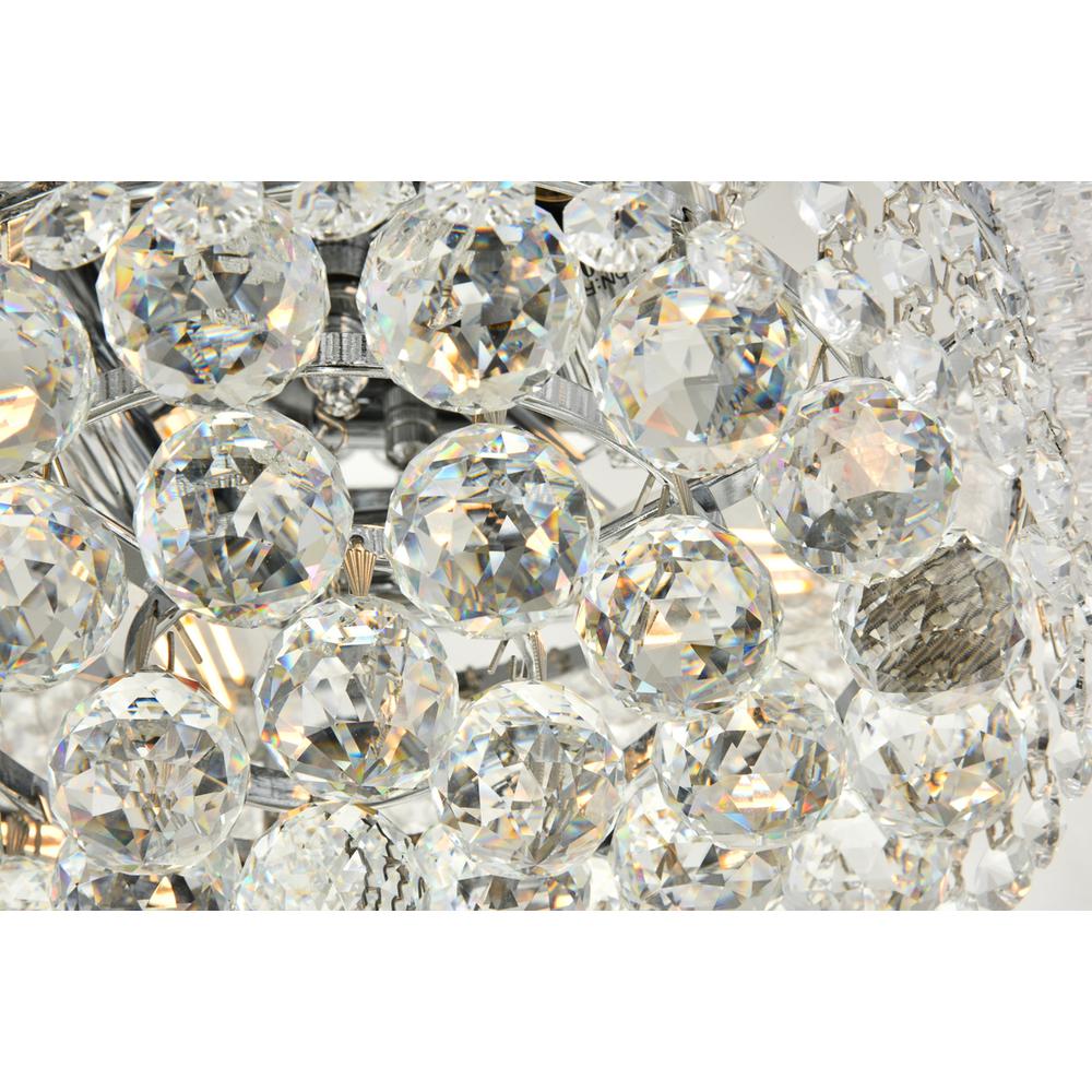Primo 4 light Chrome Flush Mount Clear Royal Cut Crystal
