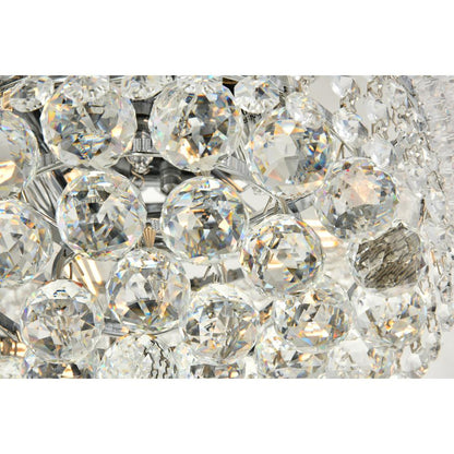 Primo 4 light Chrome Flush Mount Clear Royal Cut Crystal