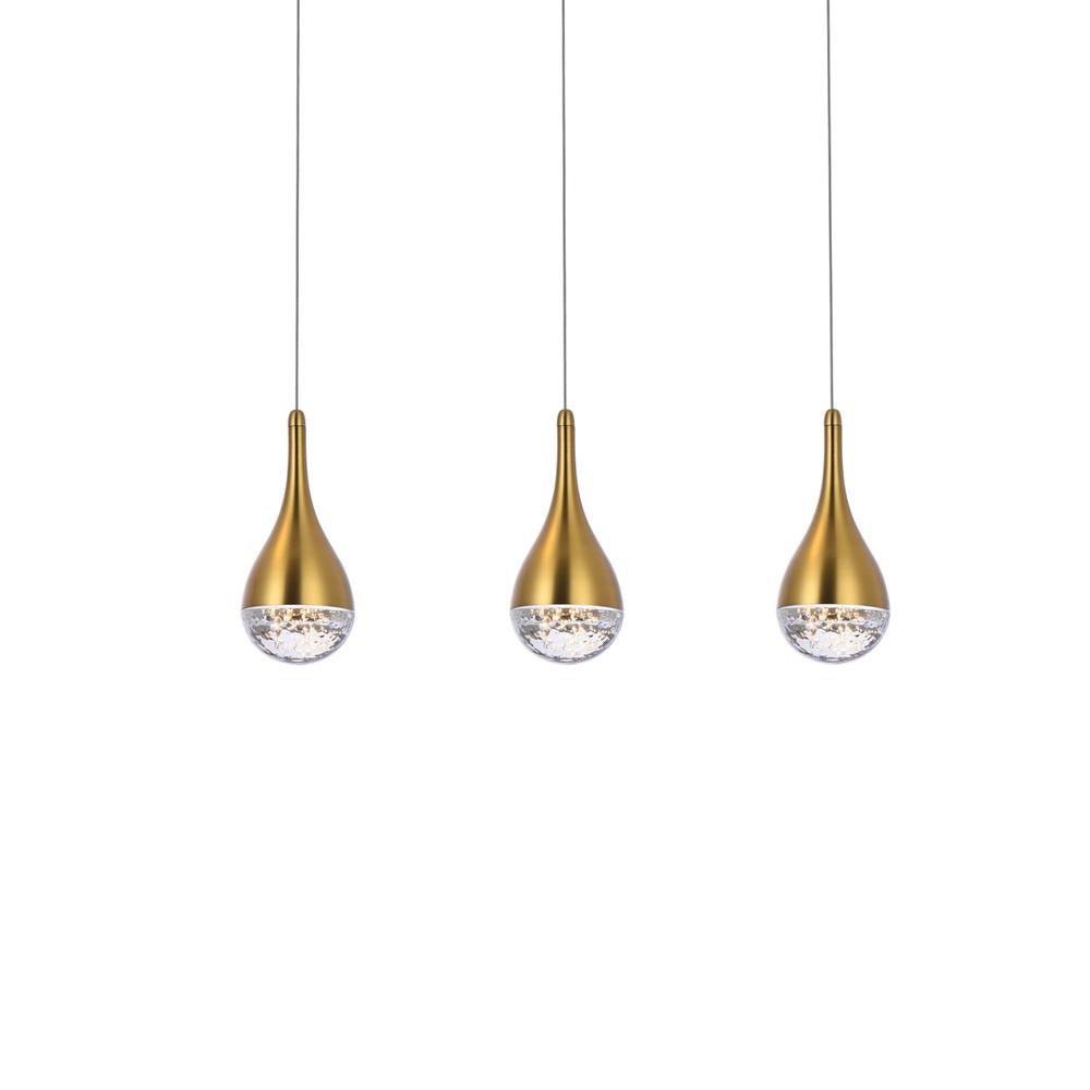 Amherst 24 inch LED pendant in satin gold