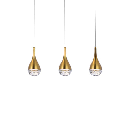 Amherst 24 inch LED pendant in satin gold