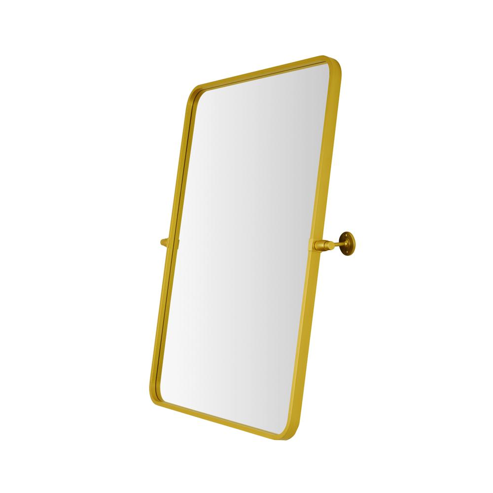 Soft Corner Pivot Mirror 24X32 Inch In Gold