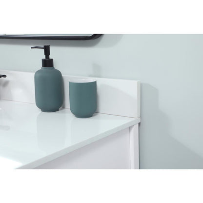 48 inch Single bathroom vanity in white with backsplash
