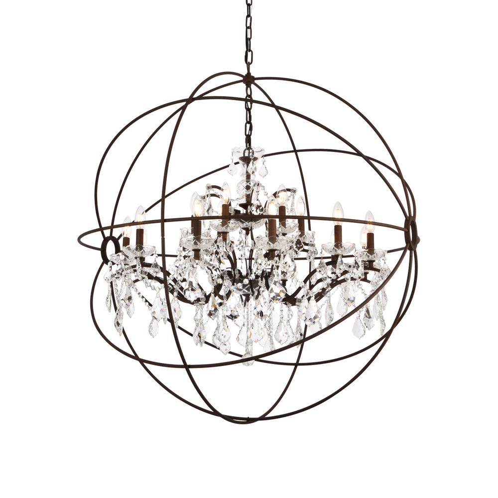 Geneva 18 light Rustic Intent Chandelier Clear Royal Cut crystal