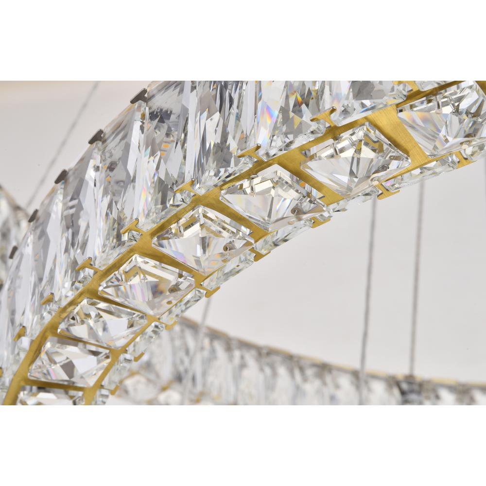 Monroe Integrated LED light Gold Chandelier Clear Royal Cut Crystal