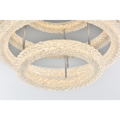 Bowen 26 inch Adjustable LED Flush Mount in Chrome