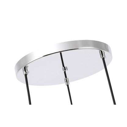 Gene 3 light Chrome and Clear glass pendant