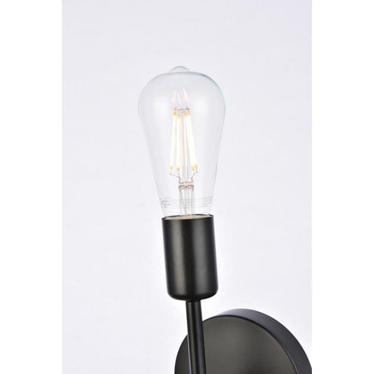 Keely 1 light black wall sconce