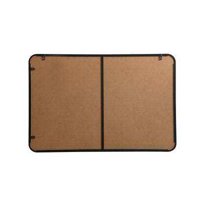 Soft corner metal rectangular mirror 28x42 inch in Black