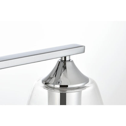 Harris 2 light Chrome and Clear Bath Sconce