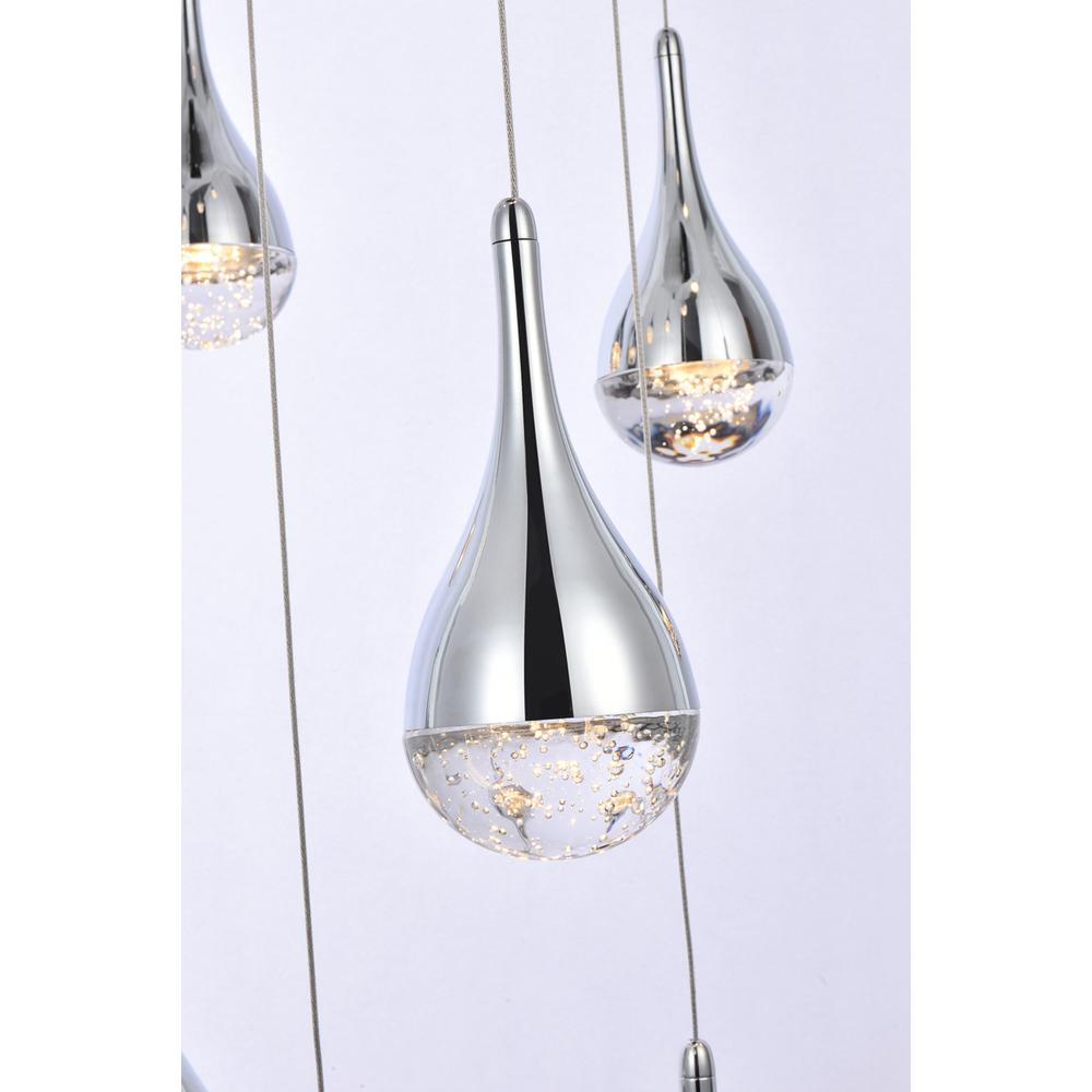 Amherst 36 inch LED chandelier in chrome