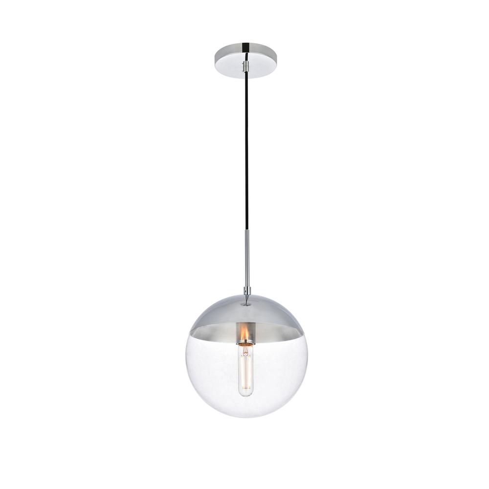 Eclipse 1 Light Chrome Pendant With Clear Glass