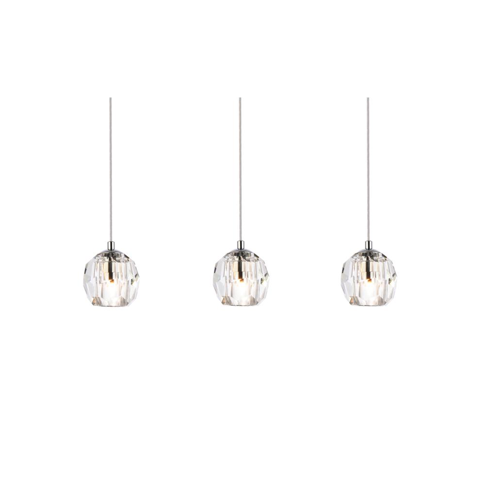 Eren 3 lights Chrome pendant