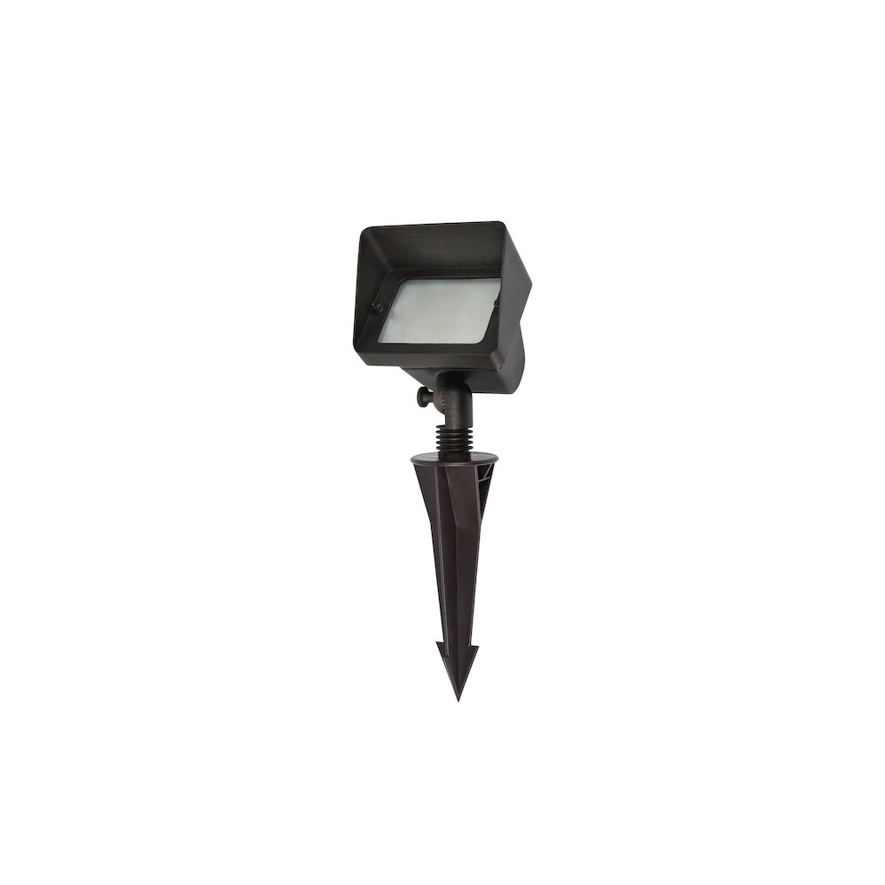 Outdoor 12V Cast Brass flood light in Dark Bronze