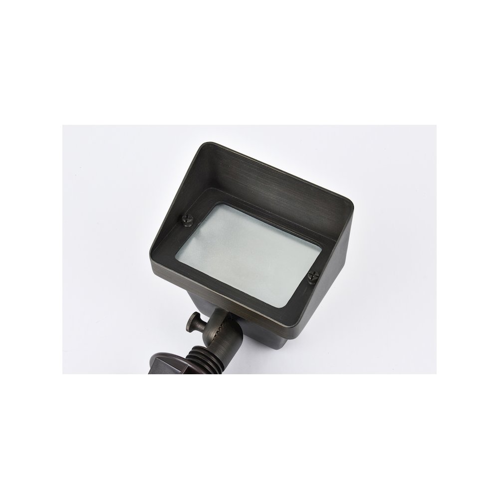 Outdoor 12V Cast Brass flood light in Dark Bronze