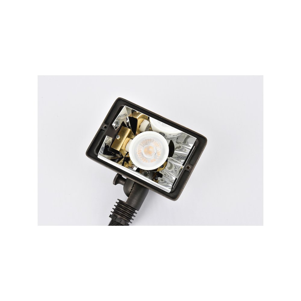 Outdoor 12V Cast Brass flood light in Dark Bronze