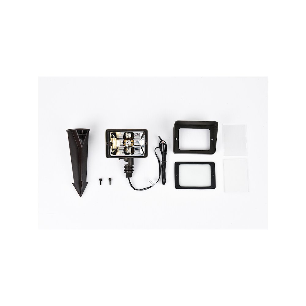 Outdoor 12V Cast Brass flood light in Dark Bronze