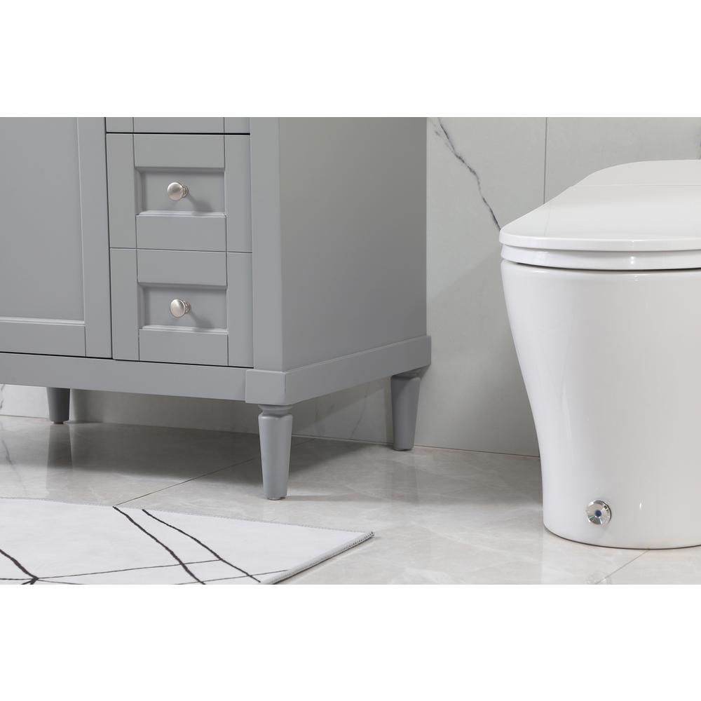 32 inch Single bathroom vanity in grey with backsplash