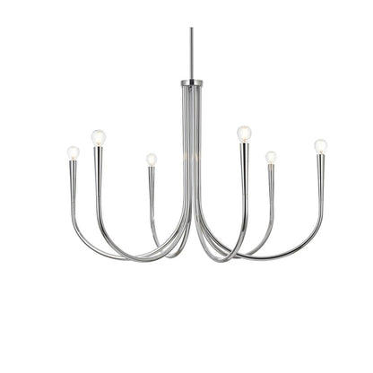 Layne 36 inch chandelier in Chrome