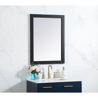 Aqua vanity mirror 24x32 inch in black