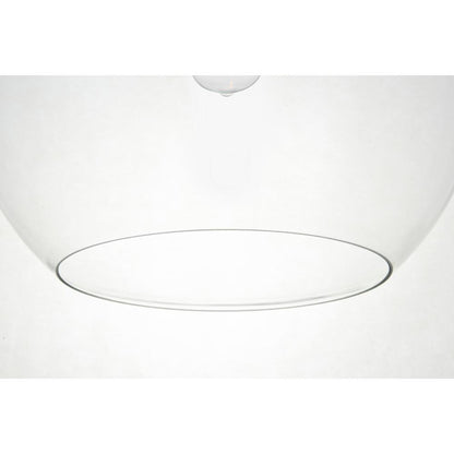 Baxter 1 Light Black Pendant With Clear Glass