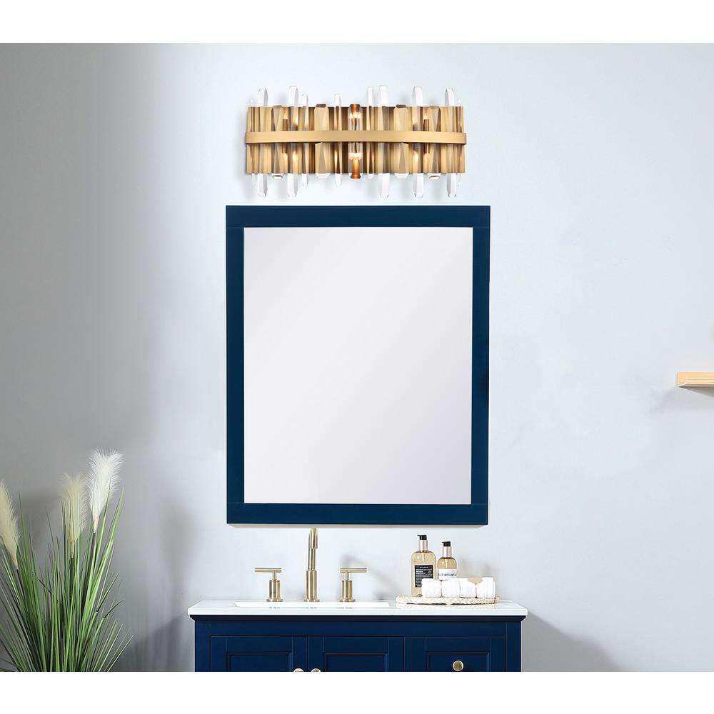 Serena 24 inch crystal bath sconce in satin gold