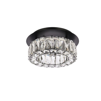 Monroe 12 inch LED Single flush mount in black