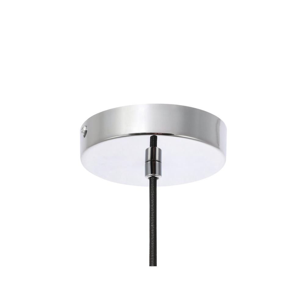 Gene 1 light Chrome and Clear glass pendant