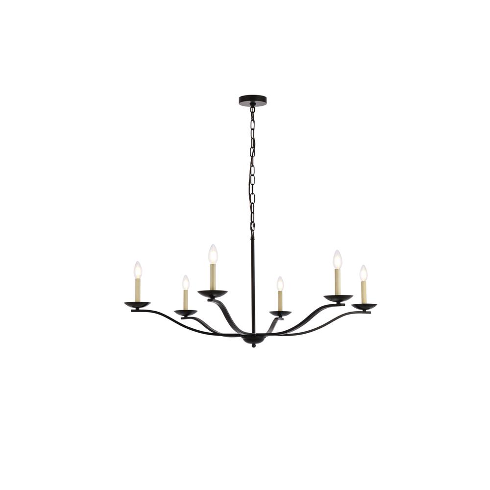 Trey 42 inch pendant in black