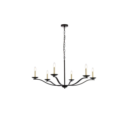 Trey 42 inch pendant in black