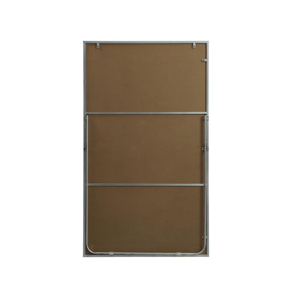 Metal Frame Rectangle Full Length Mirror 36x60 Inch in Silver