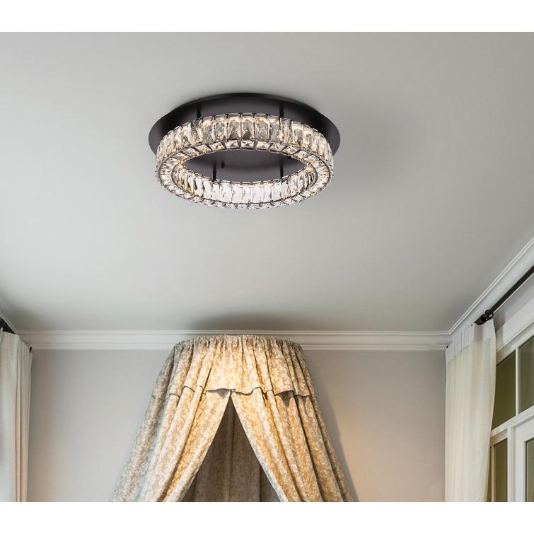 Monroe 22 inch LED Single flush mount in black