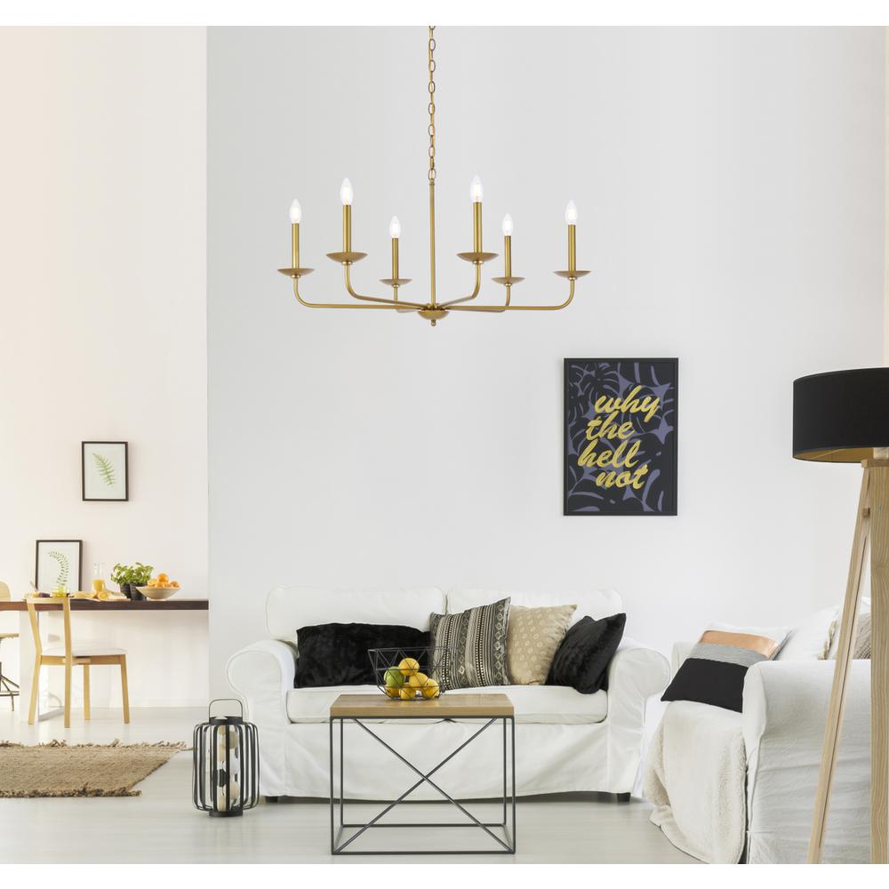 Cohen 36 inch pendant in brass