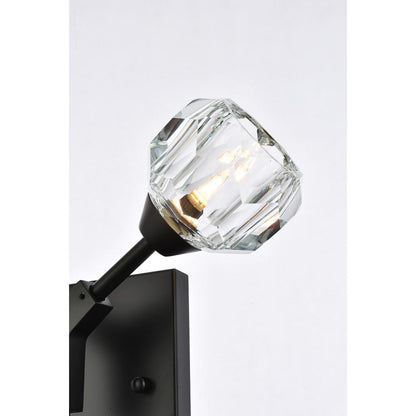 Zayne 2 Light Wall Sconce in Black