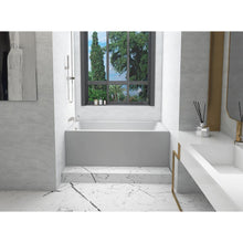 Alcove soaking bathtub 32x60 inch left drain in glossy white