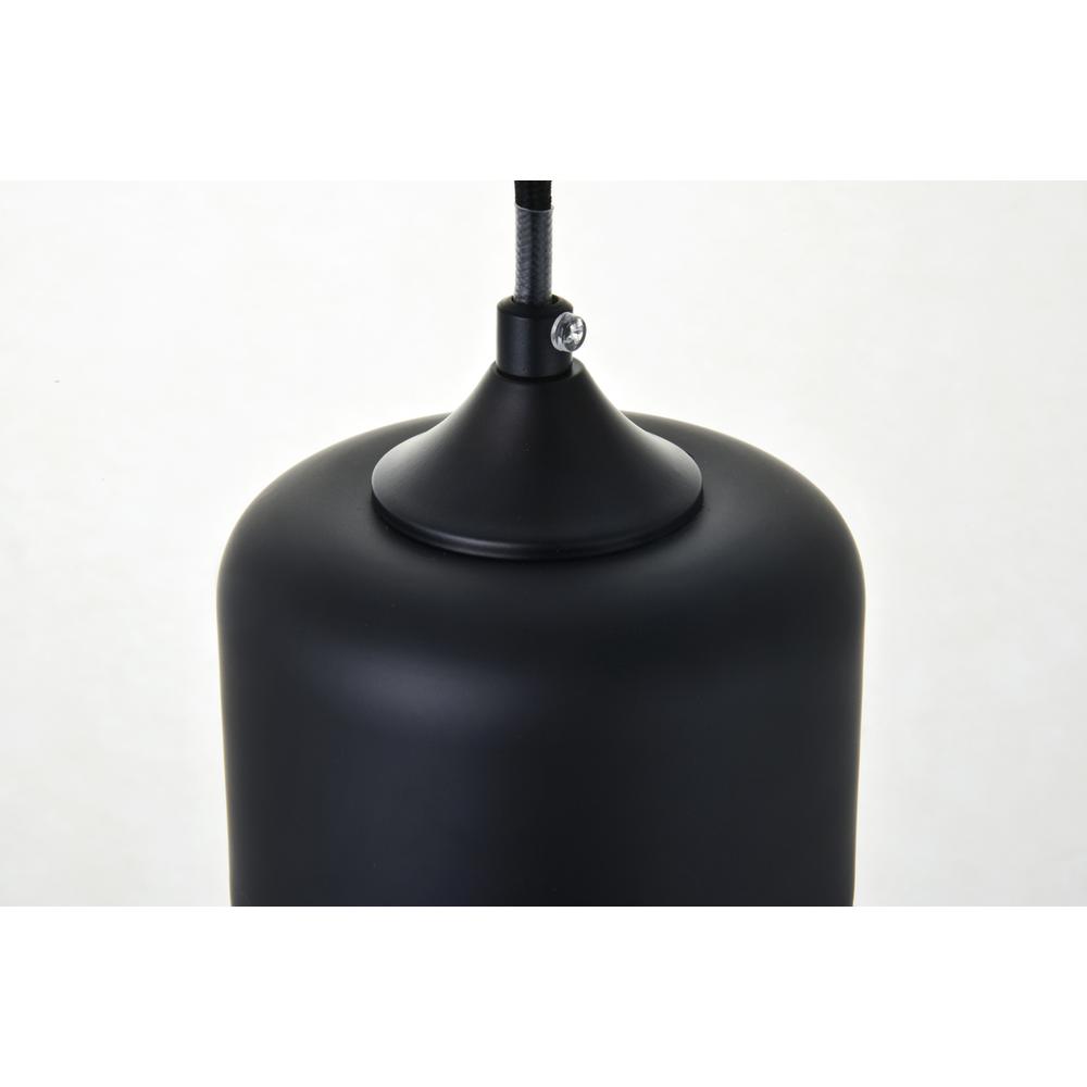 Ashwell 1 Light Black Pendant With Clear Glass