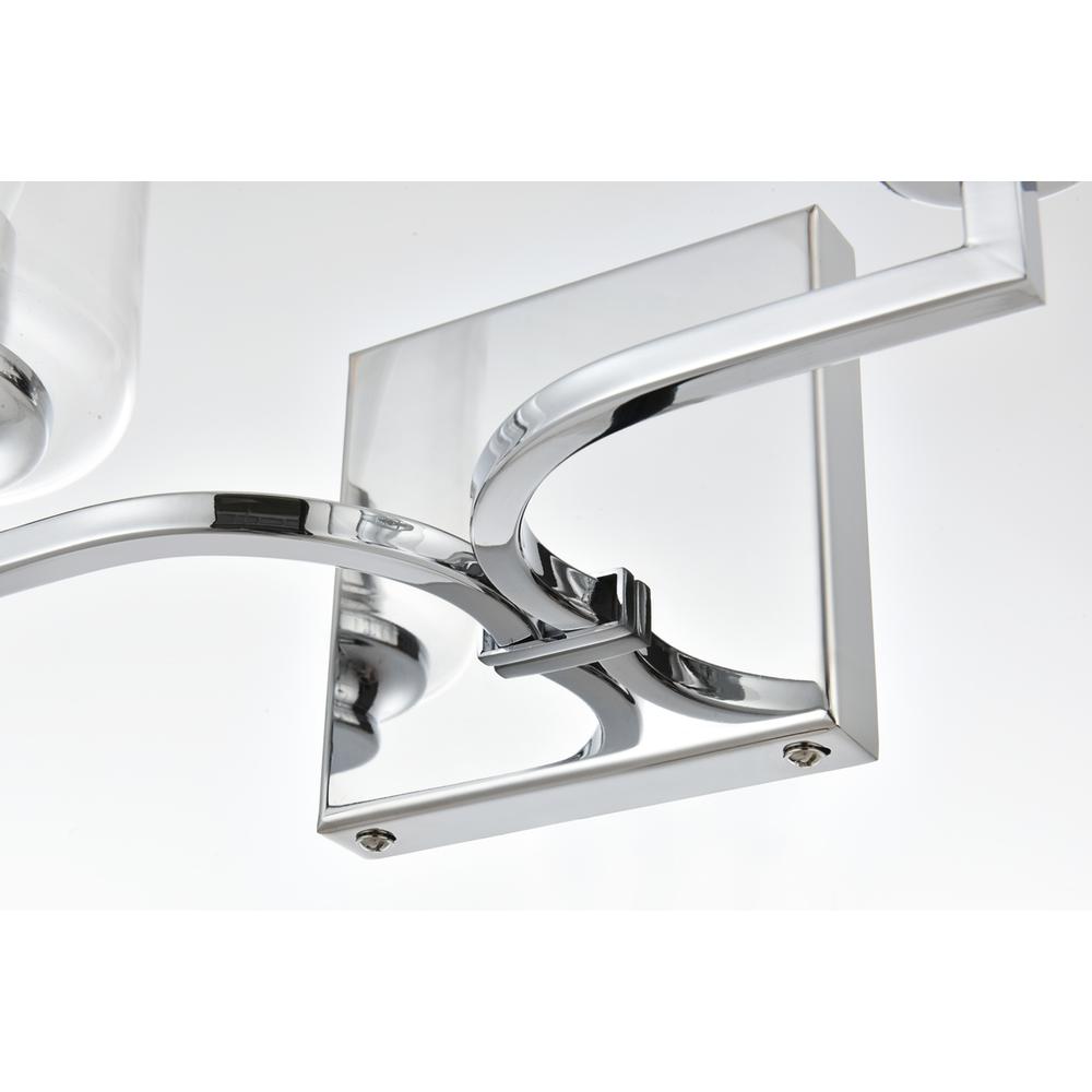 Ronnie 2 light Chrome and Clear Bath Sconce