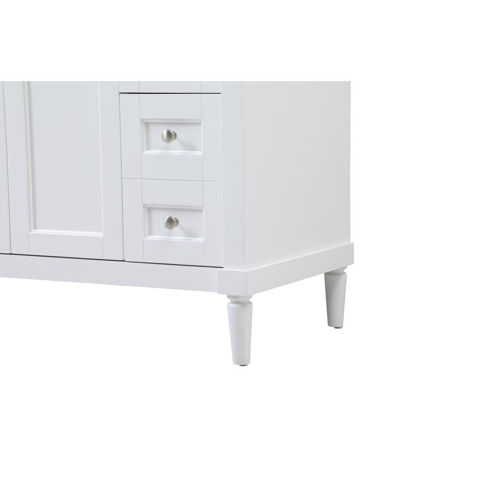 48 inch Single bathroom vanity in white with backsplash